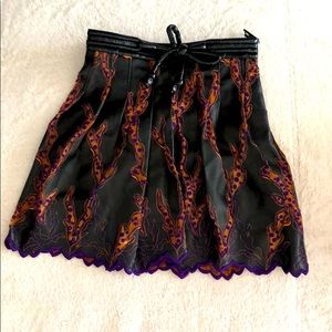 Louis Vuitton 🌷RARE leather high waist Skirt
